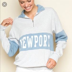 Brandy Melville Newport half zip sweatshirt